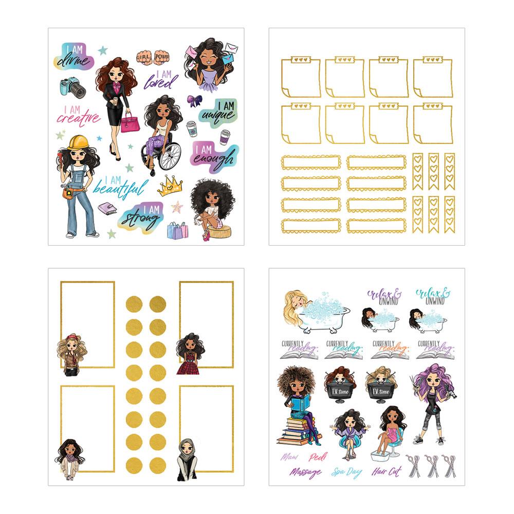 meisjes-sticker-set-marloes-mixt-media-online-tekenlessen